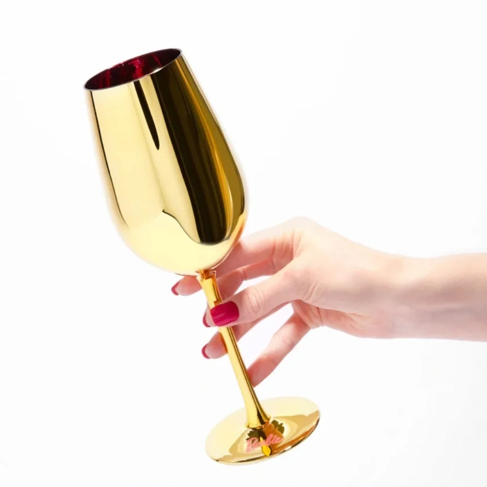 Barbie x Dragon Barbie Dreamhouse Collection Gold Wine Glass Set